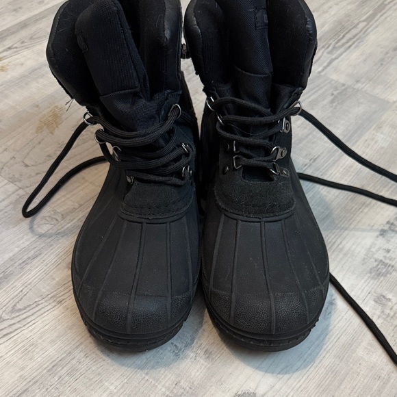 Totes Black Men's Boots - Picture 1 of 8